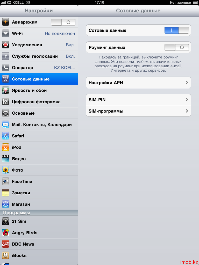 Настройка интернет на iPad 2 - Kcell & Beeline - imob.kz - Информационный  мобильный портал